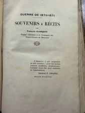 GUERRE DE 1870-1871 SOUVENIRS