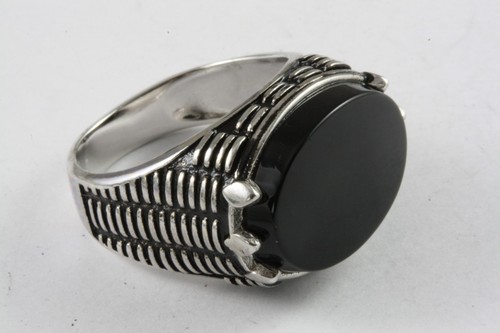 Bague pour hommes onyx - bague,