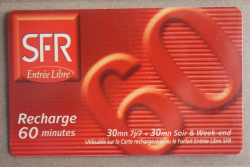 Telecarte sfr recharge 60 - telecarte,