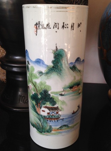 Vase rouleau bitong porcelaine - rouleau,