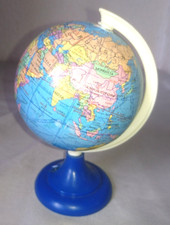 ANCIEN BEAU GLOBE TERRESTRE MAPPEMONDE TAILLE CRAYON 1980 en carton dur
