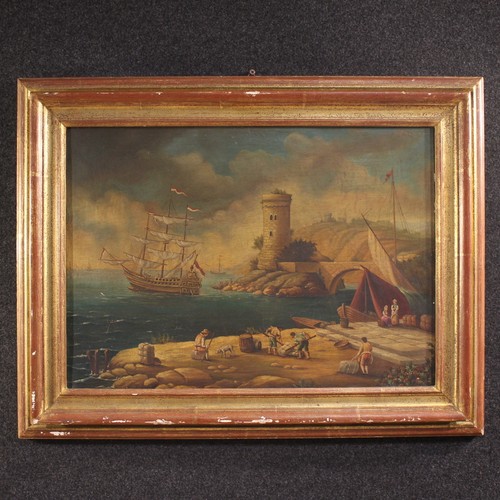 Tableau huile sur - , toile