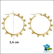 PLAQUÉ OR 18K Créoles Laiton