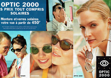 publicité Advertising 0923   1997   Optic  2000  lunettes solaires 2 p