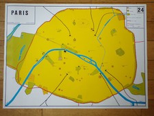 ANCIEN AFFICHE CARTE SCOLAIRE