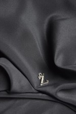 Lanvin par Pinto. Superbe crêpe de soie noir .2M ou + ou -