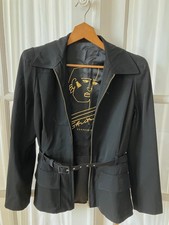 Veste vintage en laine noire
