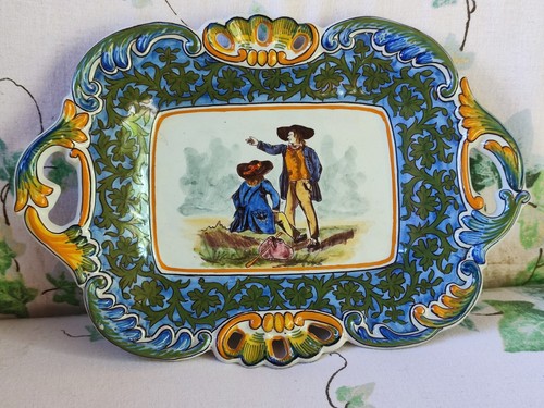 Ancien plat rectangulaire - plat,