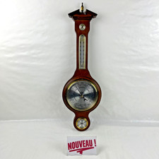 ➜BAROMÈTRE THERMOMÈTRE HYGROMÈTRE bois ancien instrument météo anéroïde France
