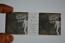 Paris crue 1910 inondation "Préf de Police" - plaque de verre positif stéréo