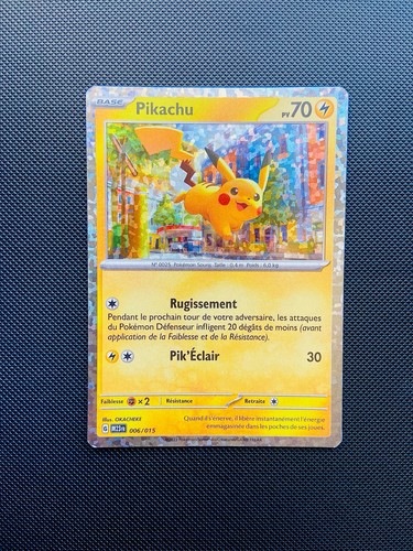 Carte pokémon pikachu 006 - carte, 006/015