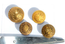 RARE 4 BOUTON UNIFORME ANCIEN - LYCEE DE TOULOUSE  SUPERIEUR AM TWW D:17,18,21mm