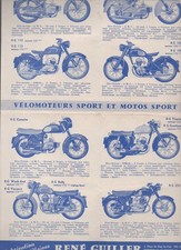 (moto) vieux papiers publicité: catalogue RENE GUILLER + tarif (P46408)