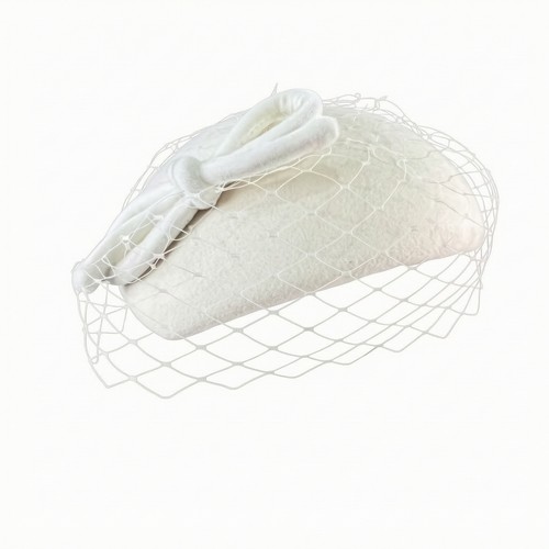 Chapeau bibi avec voile - voile, et