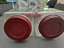 DEUX ANCIENS BOCAUX D'ÉPICERIE VERRE ET BAKÉLITE