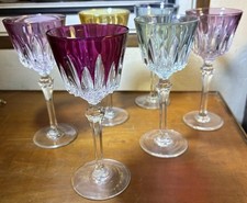 6 Verres à vin cristallin de