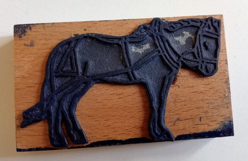 Ancien tampon encreur sur bois - ancien,