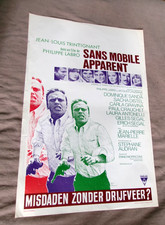 affiche belge SANS MOBILE APPARENT- Trintignant- Philippe Labro- Laura Antonelli