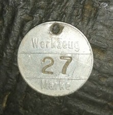 Ancien jeton de mine mineur allemand lampe outil werkzeug marke