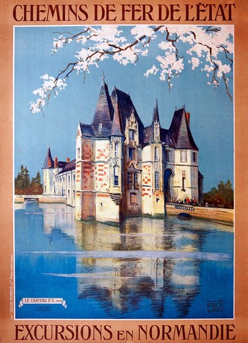 Affiche chemin fer - fer,