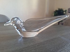 🕊️ Sculpture en cristal VANNES FRANCE – Oiseau décoratif vintage – Cristallerie