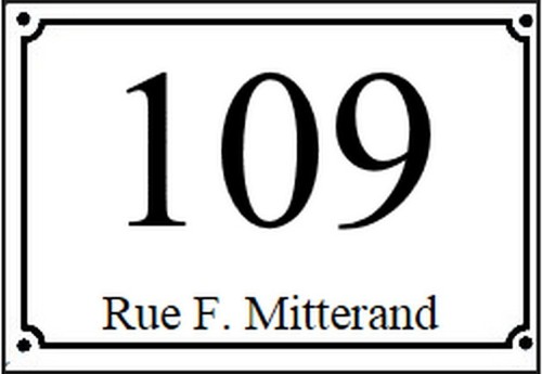 Plaque pvc numero - plaque,