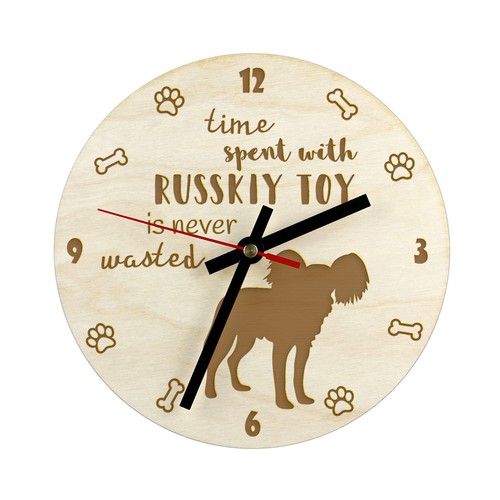 Petit chien russe horloge - , en