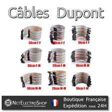 Câbles Dupont 10/20/30cm, 40 fils, Mâle Femelle, Breadboard Arduino Raspberry Pi