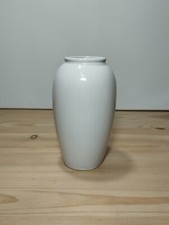 Vase céramique blanc ovale,W.germany vintage,18 Cm De Hauteur,10 Cm De Diamètre
