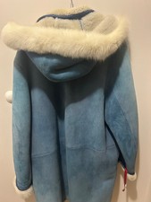 Manteau peau lainée & fourrure – Château Noirot – Vintage / Fabriqué en France