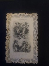 ancienne Image Religieuse Epoque XIXe Holy Card Pieuse Vierge  A3 canivet