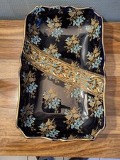 Beau grand plat Gien XIXe