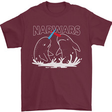 T-Shirt Parodique Narwhal Narwars Pour Hommes 100% Coton
