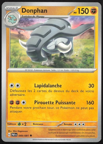 Carte pokémon donphan - donphan, 049/091