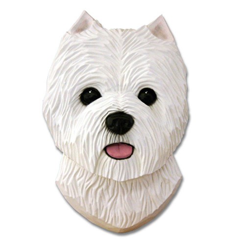 Westie head plaque figurine - westie,