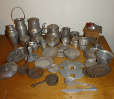 Gros Lot Accessoires de Dinette Ancienne Vintage 1930/40 Fer Blanc Rare Shaker