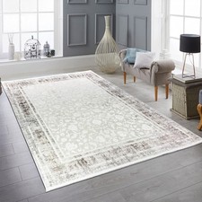 Tapis oriental en laine de style vintage avec motif classique facile d'entretien