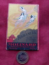Ancienne carte parfumée MOLINARD "Habanita" avec distributeur régional au verso
