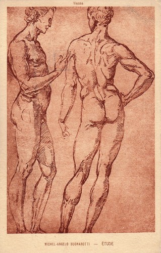 Antique postcard paintings - postcard,
