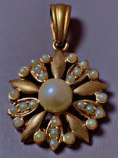 Ancien pendentif vermeil or