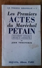 LES PREMIERS ACTES DU MARECHAL