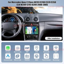 Autoradio pour Mercedes Benz CLK C209 W209 avec 9" Carplay 2+32G Android 13 Navi