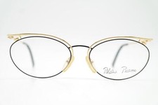 Lunettes Vintage Paloma Picasso 3842 Noir Or Ovales Monture