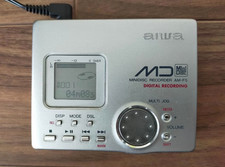 AIWA AM-F5 PORTABLE MINIDISC RECORDER DIGITAL RECORDER Silver DC4.5V