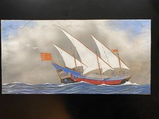 Gouache au pochoir de Leon