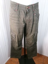 Pantalon cargo taille medium droit épais kaki stretch Timezone BenTZ w33 44