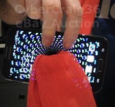 Rouge Soie Mouchoir Thru Empruntés Téléphone Écharpe Dynamo Magique Magie +