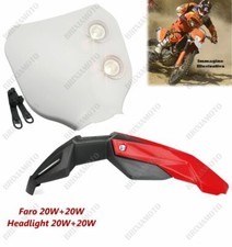 Phare Plat Blanc Et Garde-Boue Rouge Pour YAMAHA TT XT YZF WR WRF SM 450 250 125