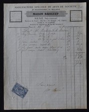 Facture PARIS 1879 RADIGUET