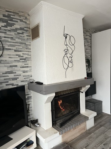 Cheminée avec insert - avec,